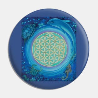 Flower of Life, element of water Pin