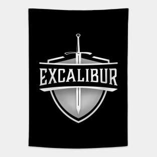 Excalibur The Legendary Sword in the Stone Shield Emblem Tapestry