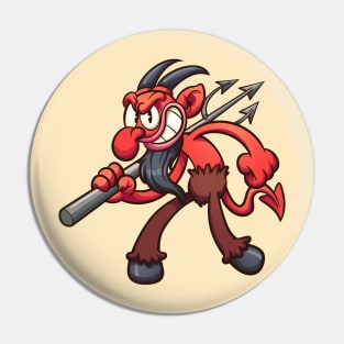 Vintage cartoon devil Pin