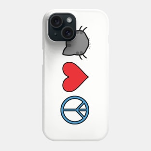 Peace Love Cats - Grey Phone Case