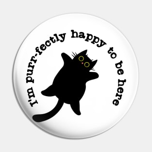 Happy Cat Pun Pin