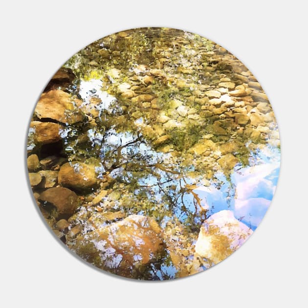 Reflection, lake, trees, pebbles, sparkle, shine, summer, river, aqua, water, spring, holiday, xmas, nature, adventure, rocks, sun, exotic, tropical, blue, turquoise, tan, tree Pin by PrintedDreams