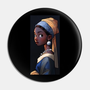 Girl with Earring Pin