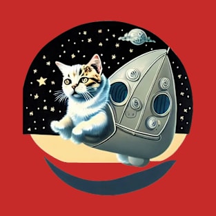 Little cat launched into space T-Shirt