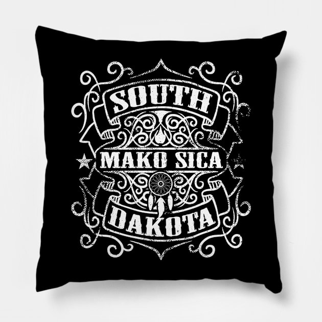 Badlands South Dakota Pillow by Sideways Tees