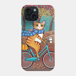 Ginger Autumn Bicycle Ride Phone Case