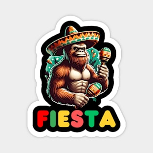 Fiesta Bigfoot Cinco de Mayo Mexican Party Magnet