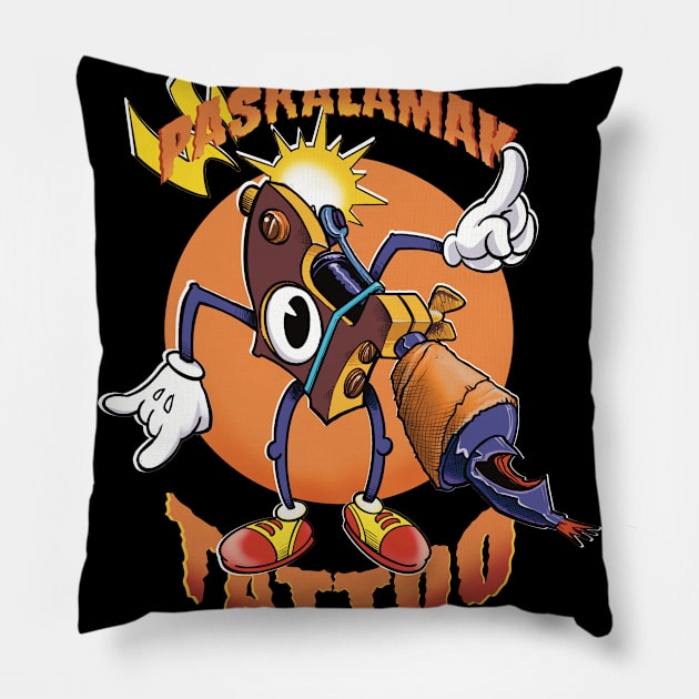 paskalamak coil tattoo Pillow by Paskalamak