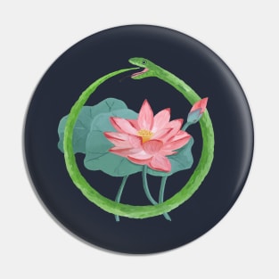 Ouroboros and Lotus Pin