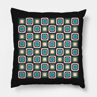 mid century abstract geometrical pattern Pillow