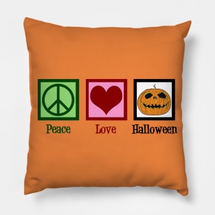 Peace Love Halloween Pillow