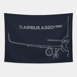 A320 neo Front view Tapestry