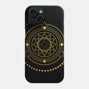 Cosmic Sun Moon Gold Texture Phone Case