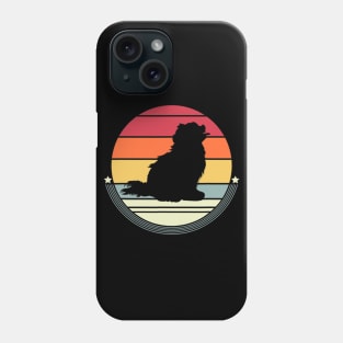 Pomeranian Silhouette Retro Vintage Dog 60S 70S Phone Case