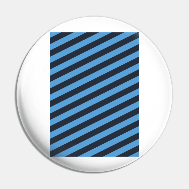 Co. Dublin GAA Sky Blue and Navy Angled Stripes Pin by Culture-Factory