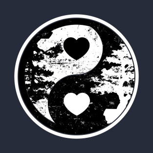 Yin Yang Bonsai Tree Zen Black & White T-Shirt