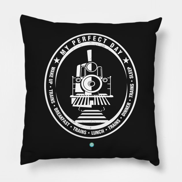 Train Sleep Commuter Locomotive Gift Pillow by woormle