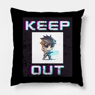 Keep Out - Anime Lover Game Sign Pillow