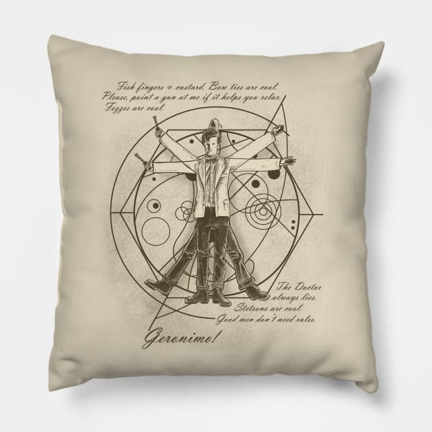 Virtruvian Doctor - #11 Pillow by APSketches