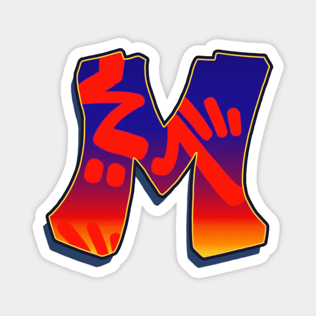 Letter M Night Sky Graffiti Magnet Teepublic De
