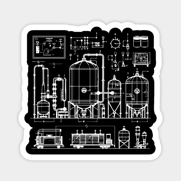 brewery process Magnet by lkn