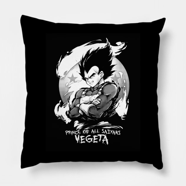 VEGETA "Prince of All Saiyans" Pillow by RobotCatArt