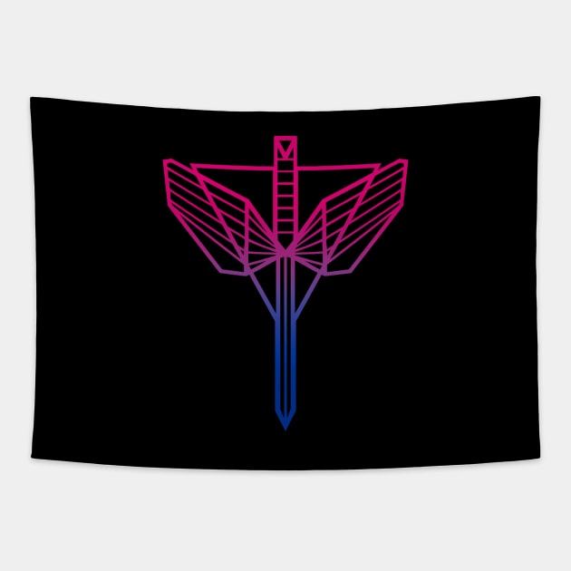 Bisexual Pride – Wynonna Earp – Angel Shield Tapestry by brendalee