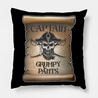 Captain grumpy pants Pillow