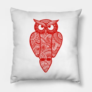 Owl (red) Pillow