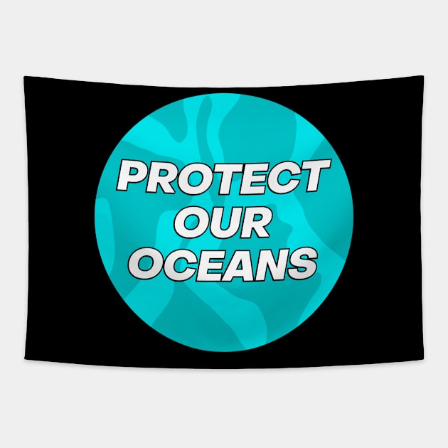 Protect Our Oceans - Climate Change Tapestry by Football from the Left