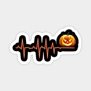 Pumpkin Heartbeat Halloween Magnet