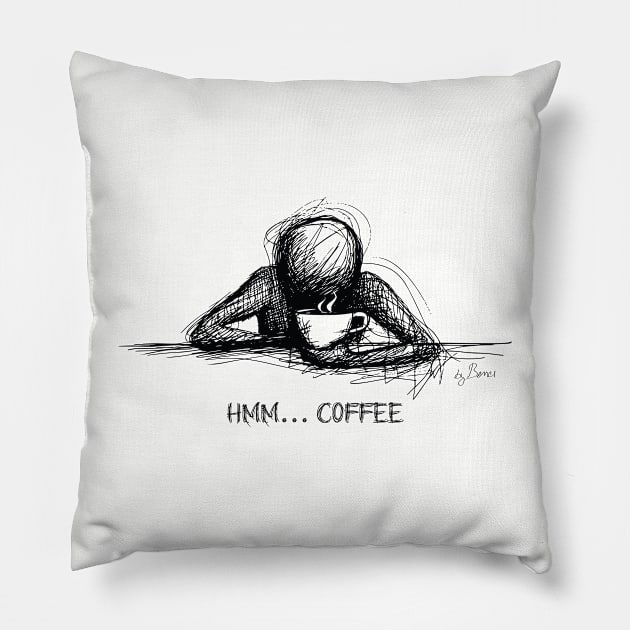 hmm... coffee Pillow by byBenci