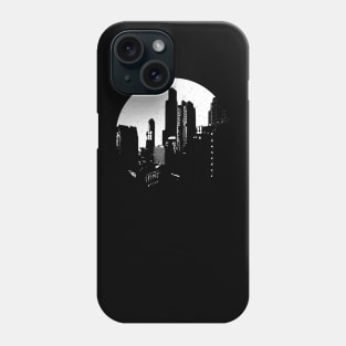 City scape moon silhouette Phone Case