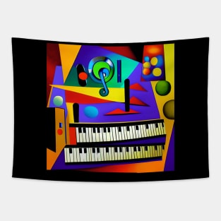 An abstract image of a piano keyboard can be a thought-provoking and visually striking representation of music and its many meanings. Tapestry