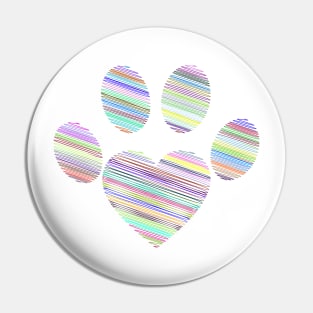 HEART - Paw Sketch Print Pin