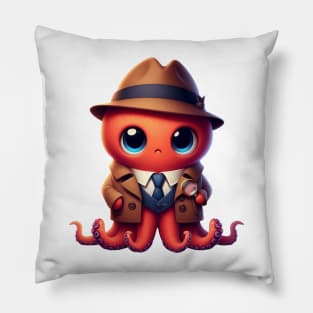 Cute Octopus Detective Pillow