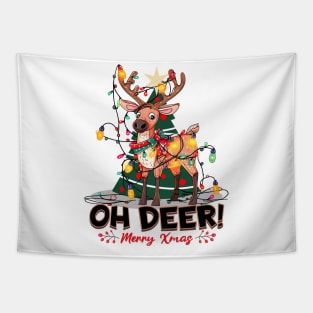 Oh Deer! Christmas Reindeer Tapestry