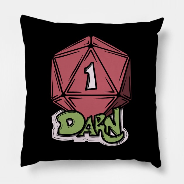 Darn. - Pink Pillow by Fighter Guy Studios