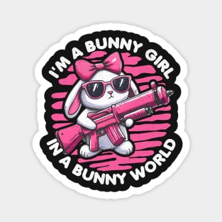 Bunny Girl In A Bunny World Magnet