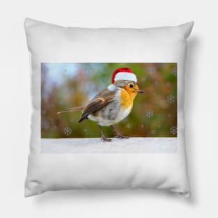 Festive Robin Pillow