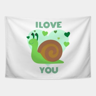 I love you - Snail Tapestry