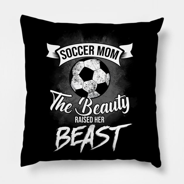 Soccer Mom Funny Gift Pillow by lateefo