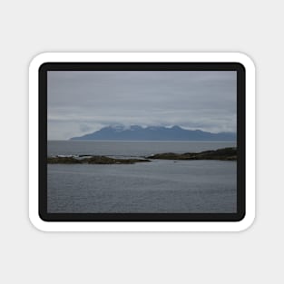 The Cuillins in Skye Viewed from Mallaig, Scotland Magnet