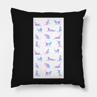 Pastel Cats Pattern Pillow