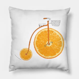 Nursery Orange Bicycle Pillow