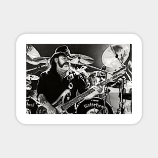 Motörhead Lemmy Kilmister Art Print Heavy Metal Speed Metal Hard Rock Magnet