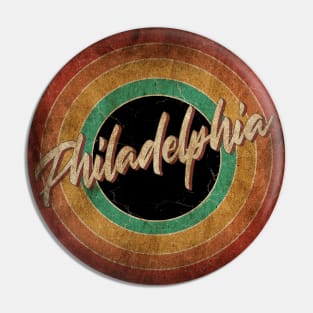 Philadelphia Vintage Circle Art Pin