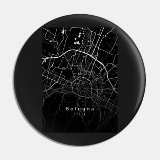 Bologna Italy City Map dark Pin