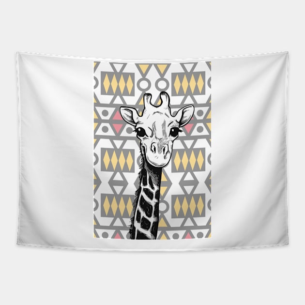 Giraffe - Samakaka Print Tapestry by nZDesign