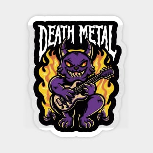 Death Metal Satanic Baphomet Cat Magnet